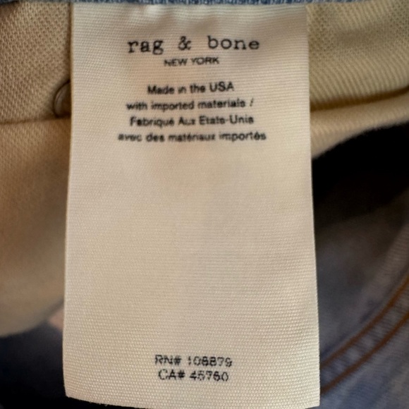 Rag & Bone New York Womens Size 25 Maya High Rise Midi Short 100% Cotton Raw Hem - Picture 7 of 12